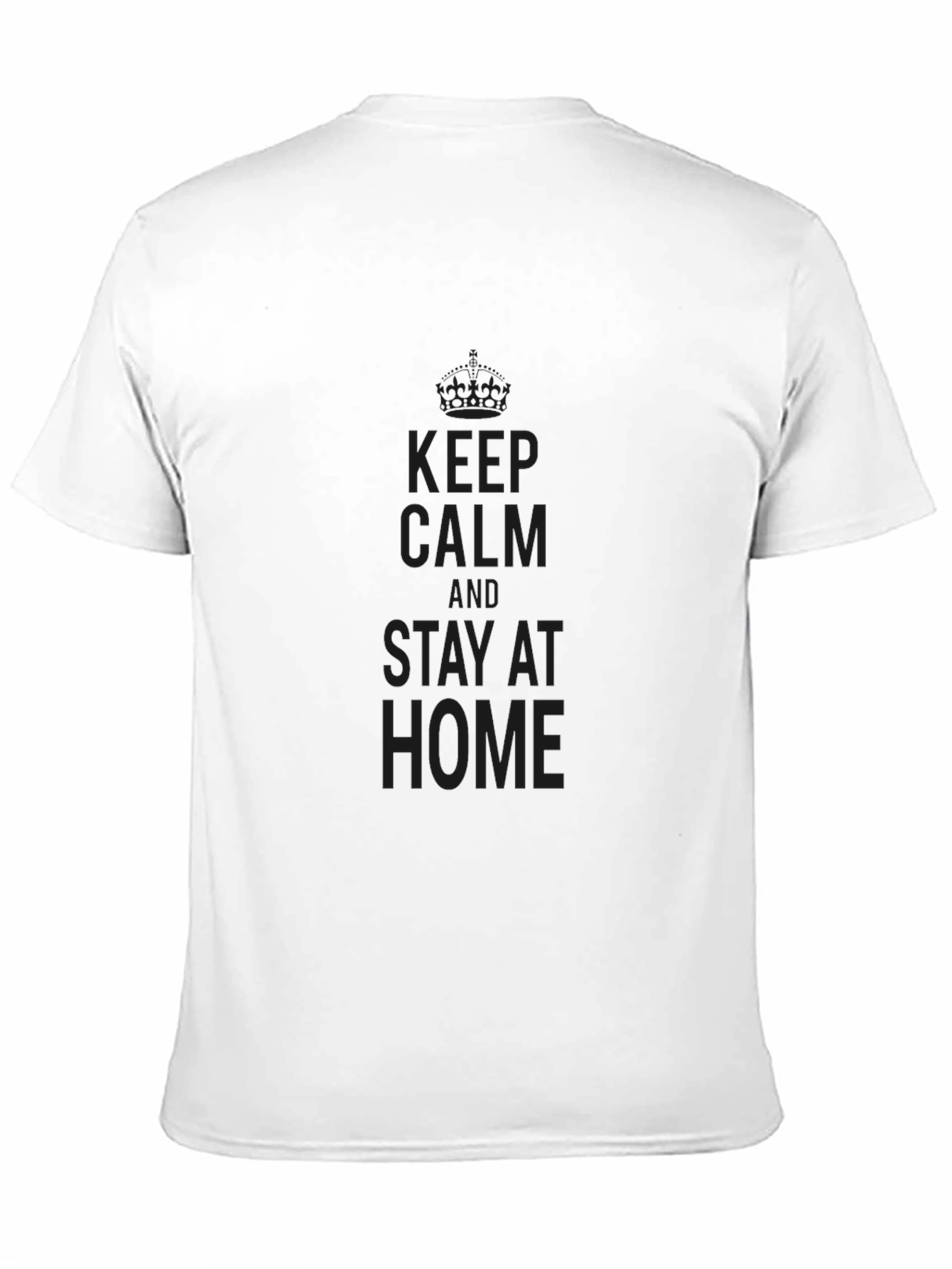 Camiseta Negra Keep Calm and Stay Home