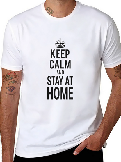 Camiseta Negra Keep Calm and Stay Home