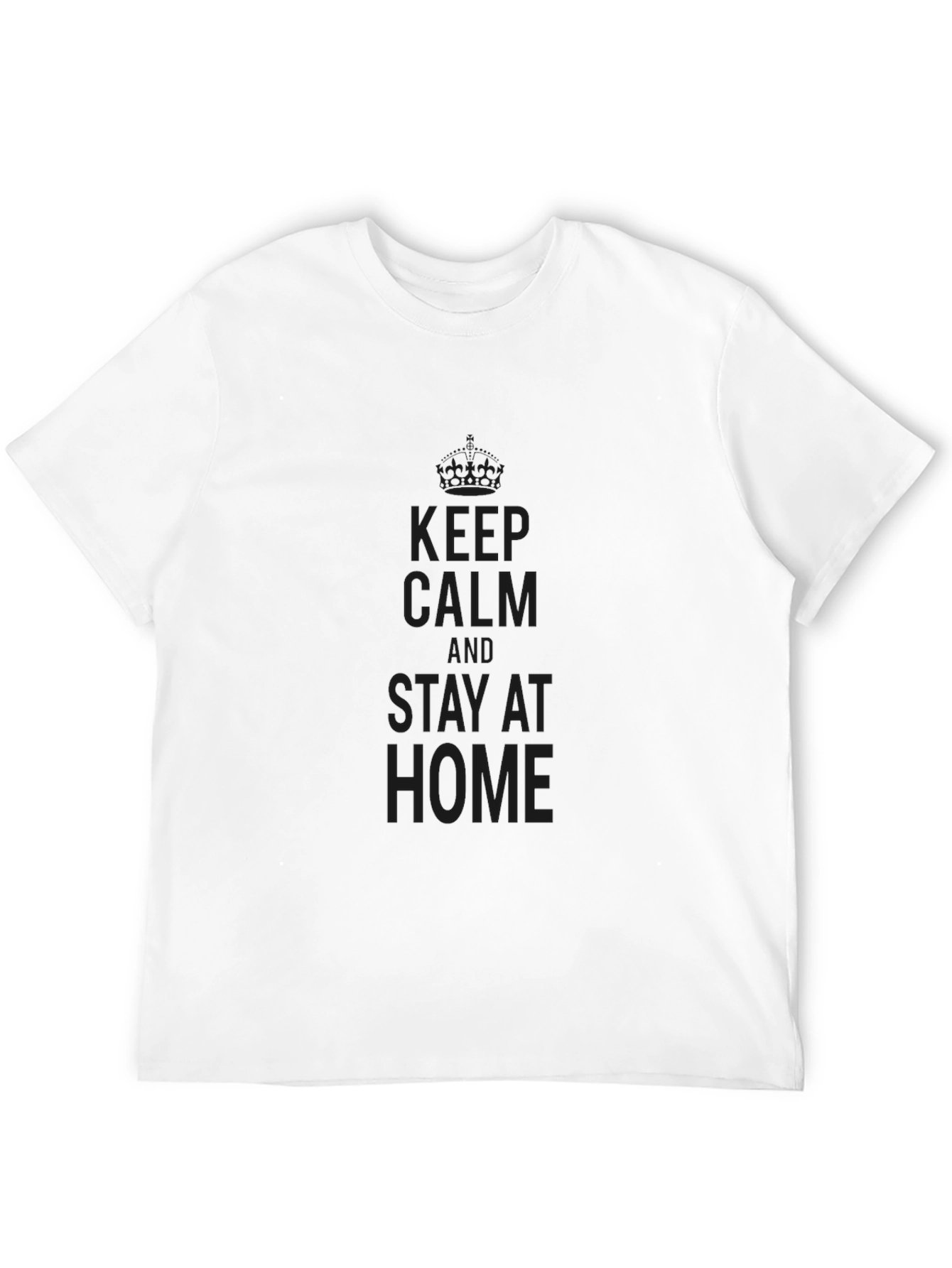 Camiseta Negra Keep Calm and Stay Home