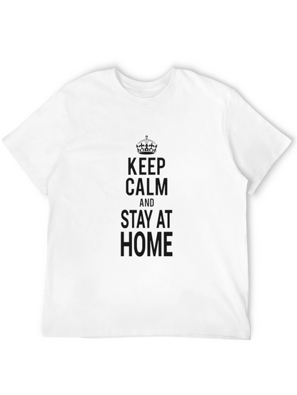 Camiseta Negra Keep Calm and Stay Home