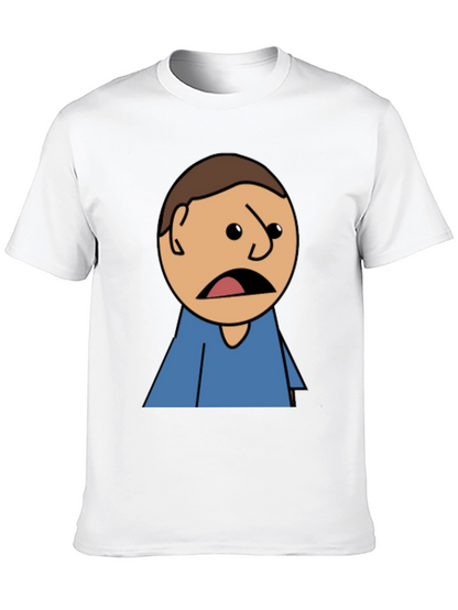 Camiseta Negra con Diseño Gráfico Animado