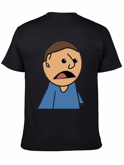 Camiseta Negra con Diseño Gráfico Animado