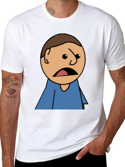 Camiseta Negra con Diseño Gráfico Animado