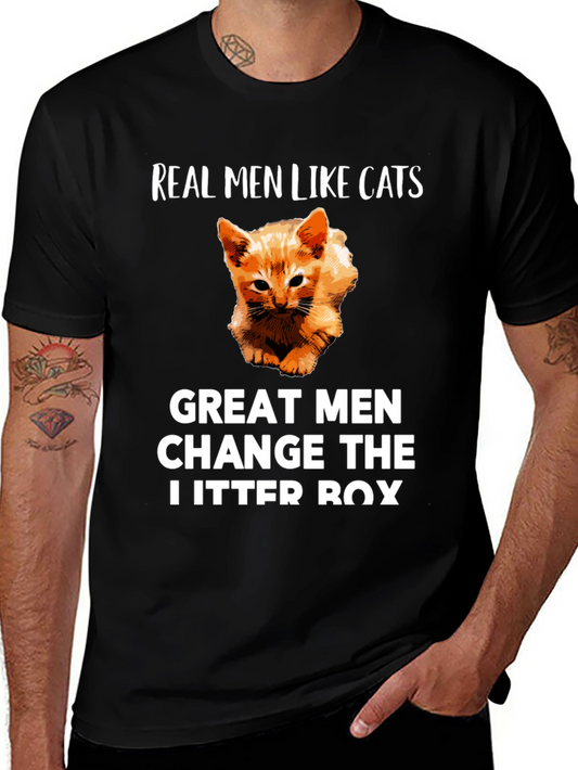 Camiseta Hombre Gatos - Cambia la Arena