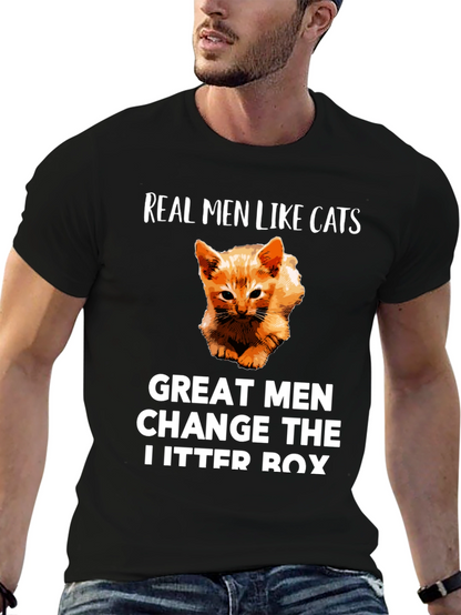 Camiseta Hombre Gatos - Cambia la Arena
