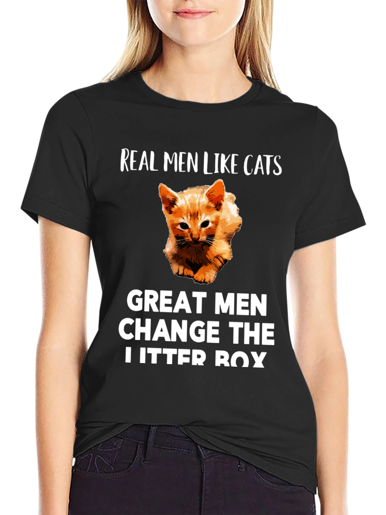 Camiseta Hombre Gatos - Cambia la Arena