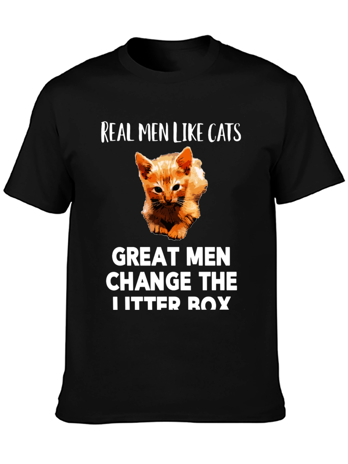 Camiseta Hombre Gatos - Cambia la Arena