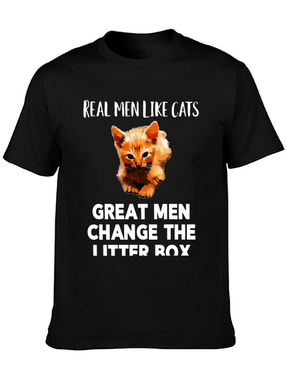 Camiseta Hombre Gatos - Cambia la Arena
