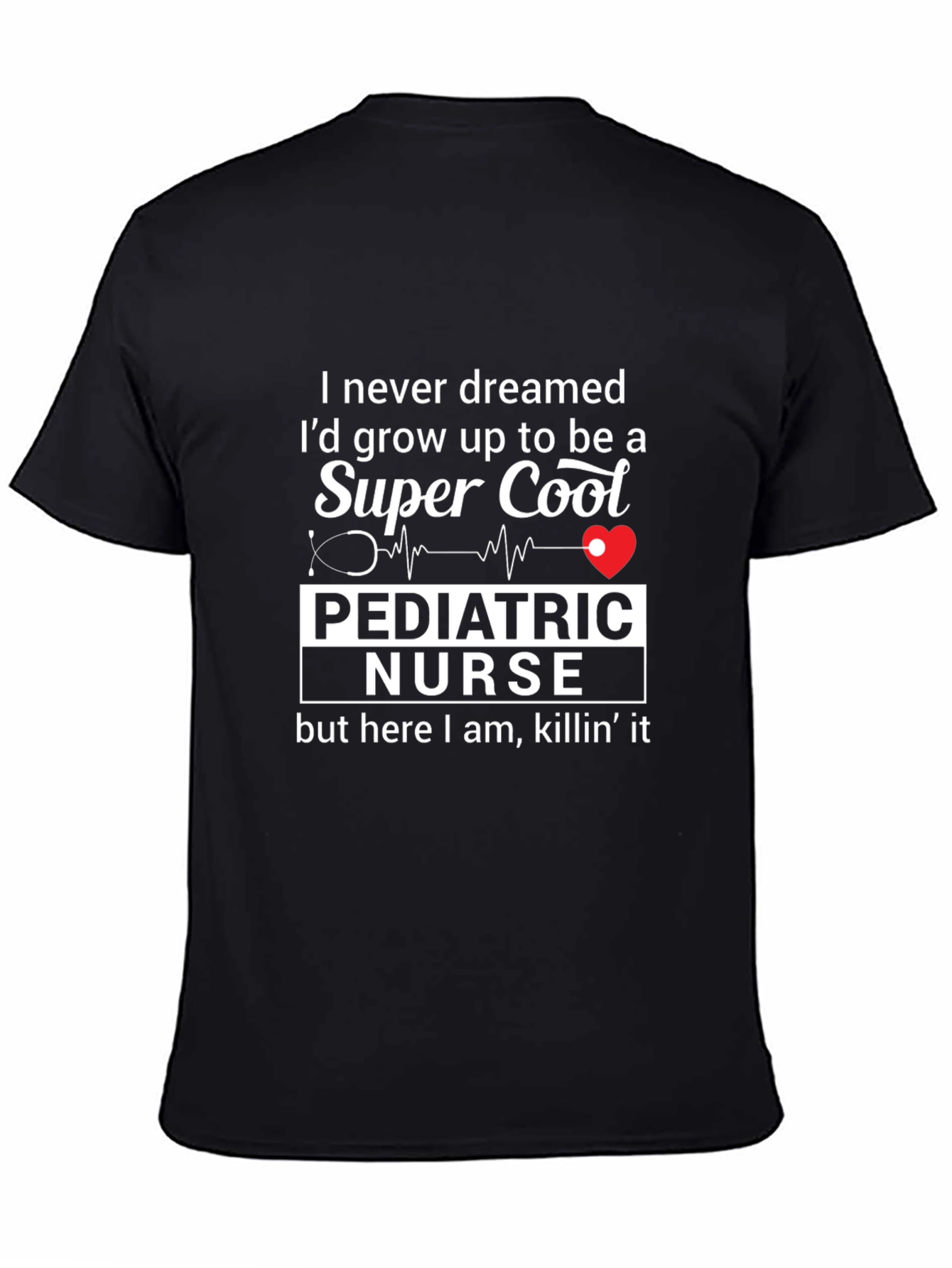 Camiseta Negra: Enfermera Pediátrica Super Cool