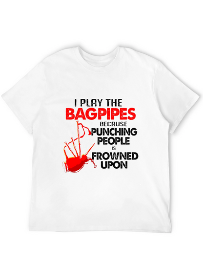 Camiseta Negra con Diseño de Gaita Escocesa