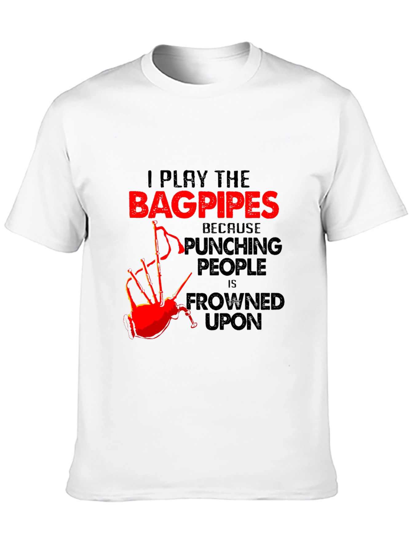 Camiseta Negra con Diseño de Gaita Escocesa