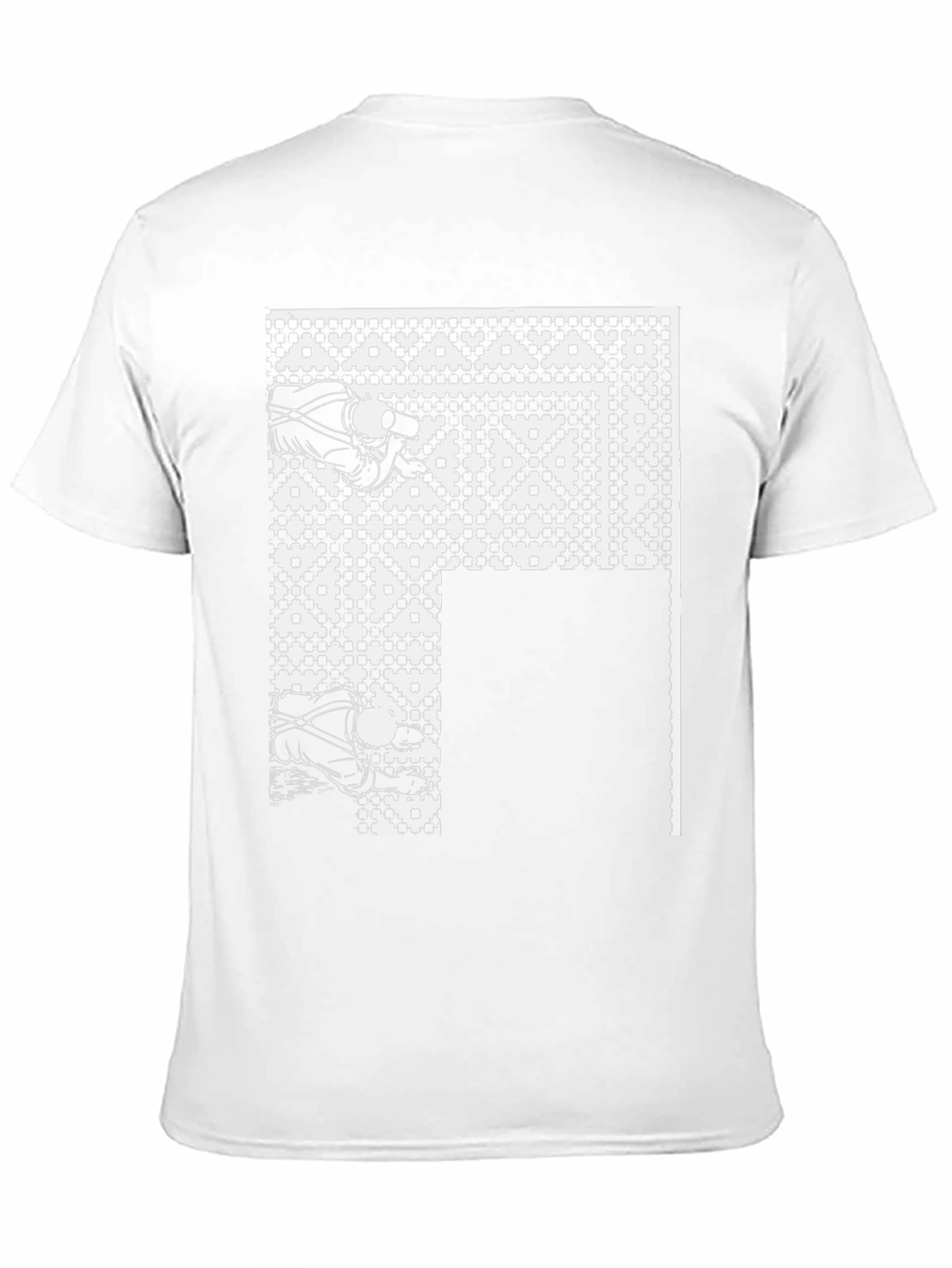 Camiseta Negra con Diseño Geométrico Abstracto