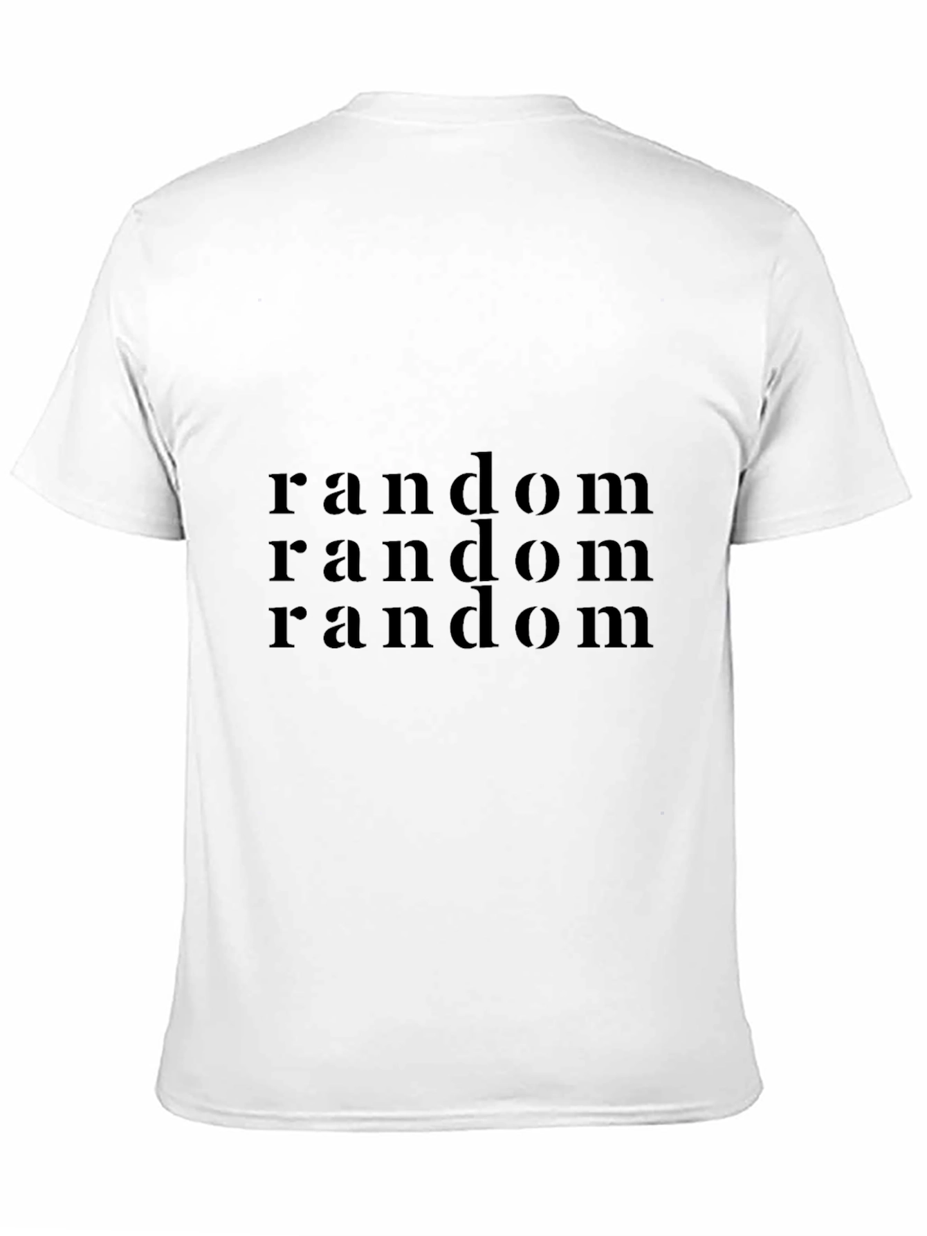 Camiseta Negra Casual - Diseño Random