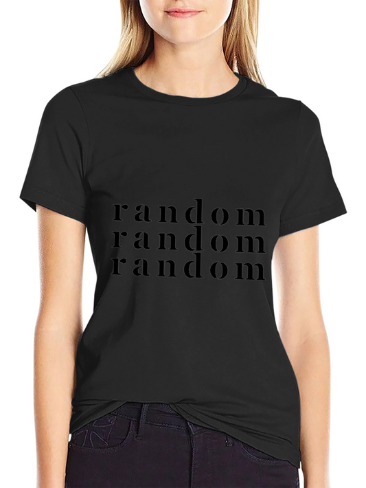 Camiseta Negra Casual - Diseño Random