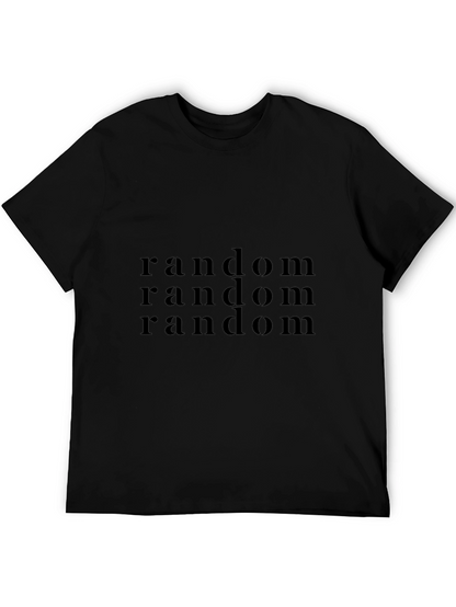 Camiseta Negra Casual - Diseño Random