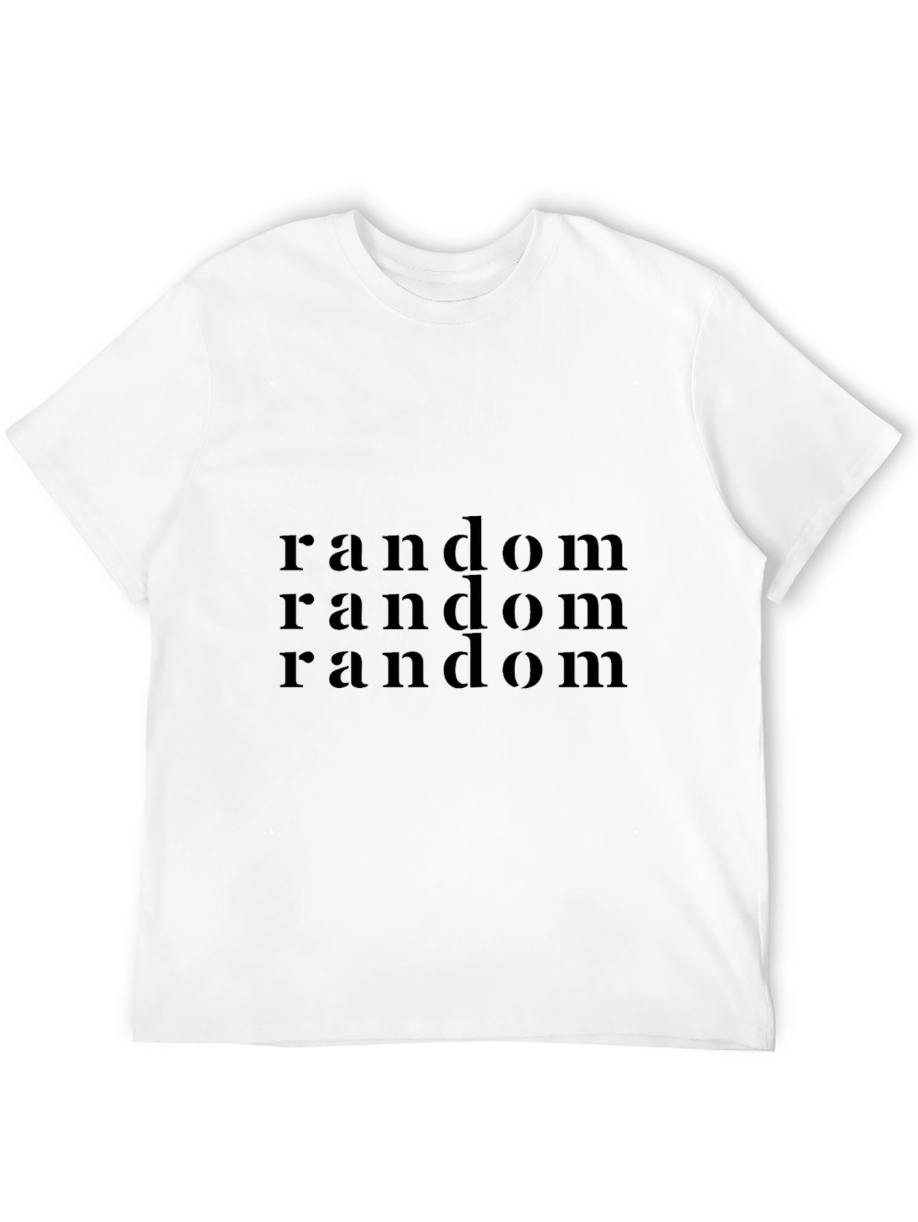 Camiseta Negra Casual - Diseño Random