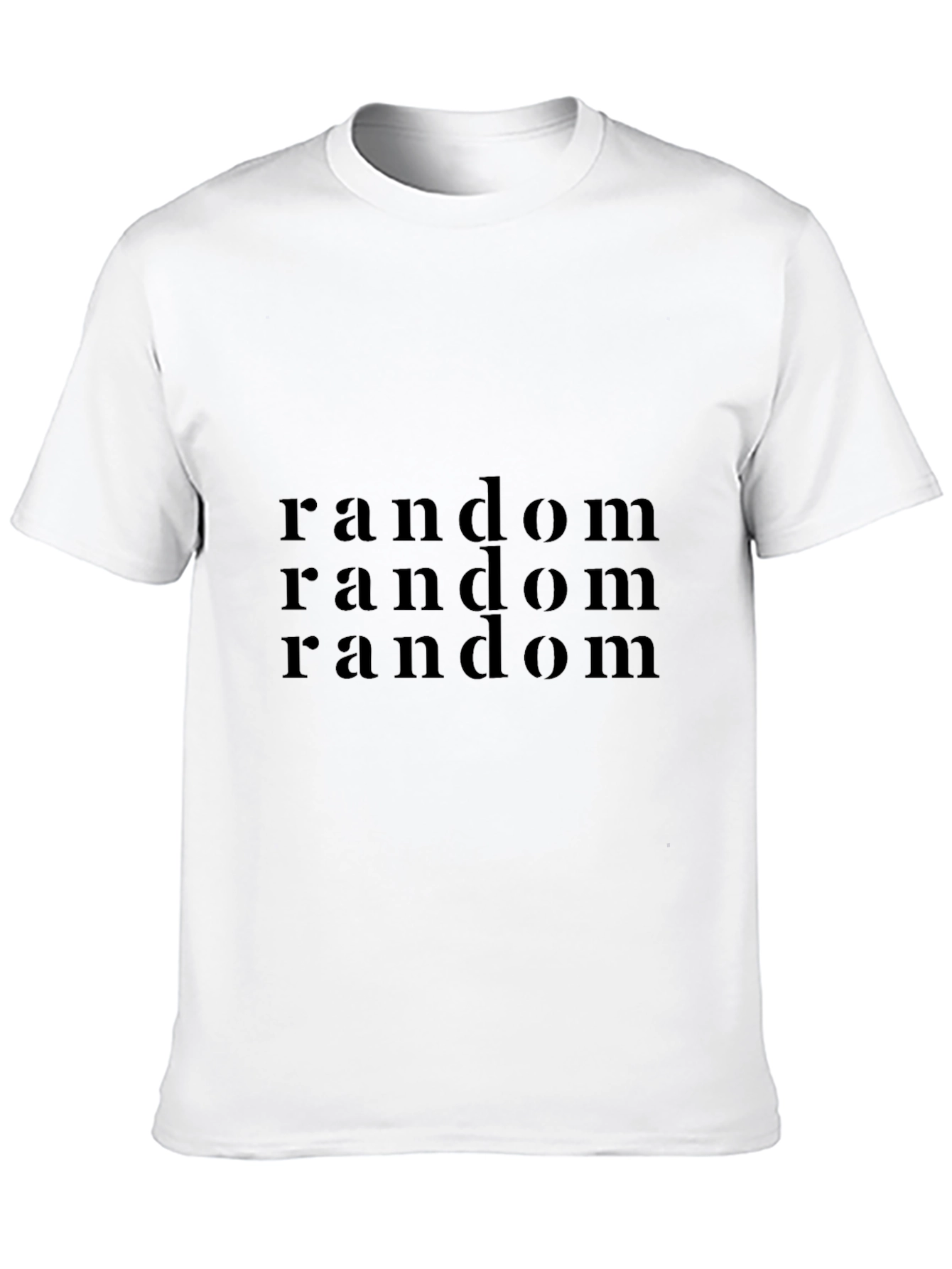 Camiseta Negra Casual - Diseño Random