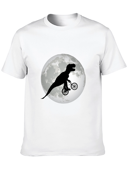 Camiseta Negra con Dinosaurio en Bicicleta