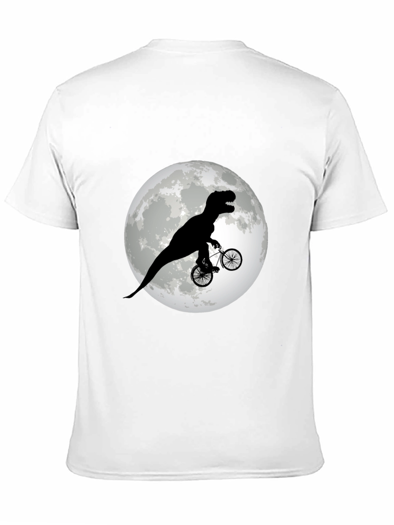 Camiseta Negra con Dinosaurio en Bicicleta
