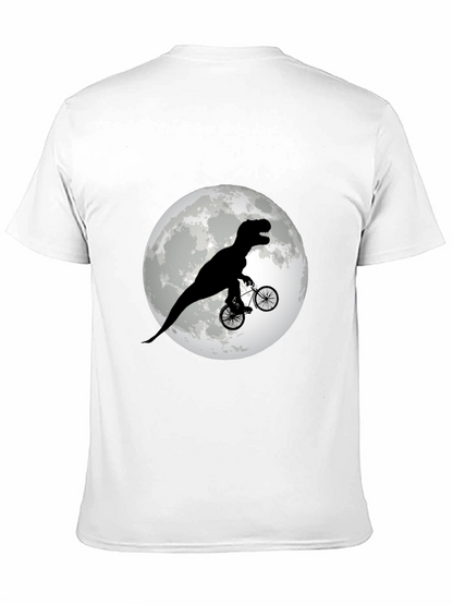 Camiseta Negra con Dinosaurio en Bicicleta
