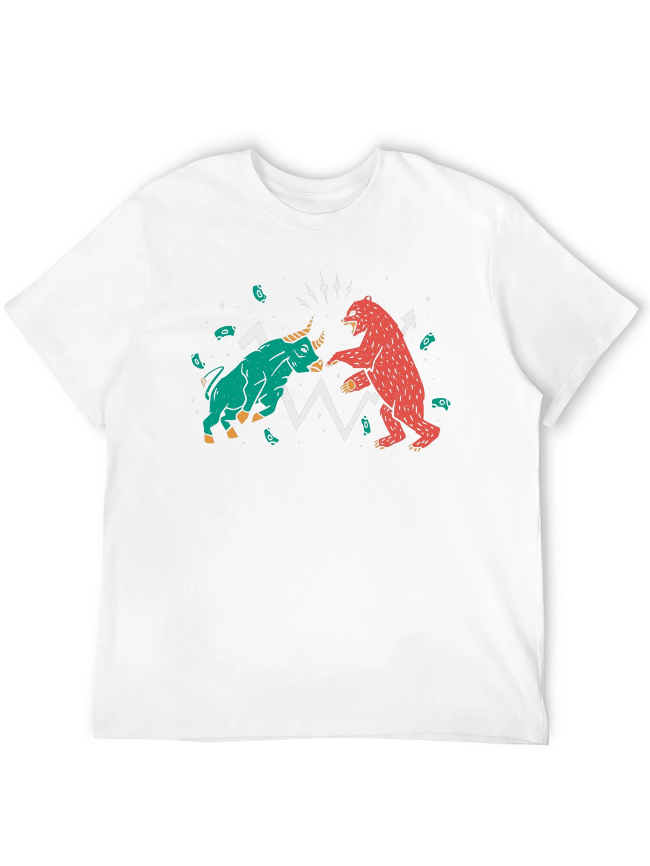 Camiseta Negra Toro vs Oso Wall Street