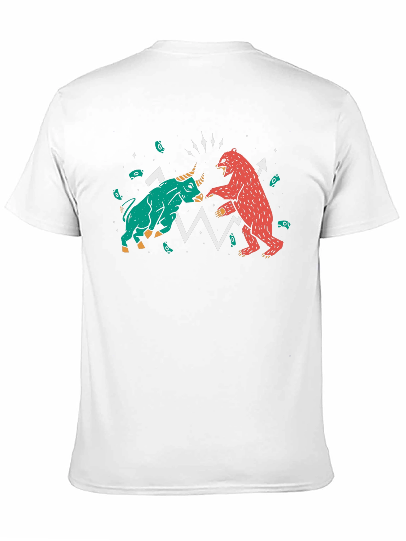 Camiseta Negra Toro vs Oso Wall Street