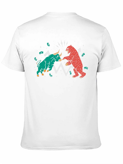 Camiseta Negra Toro vs Oso Wall Street