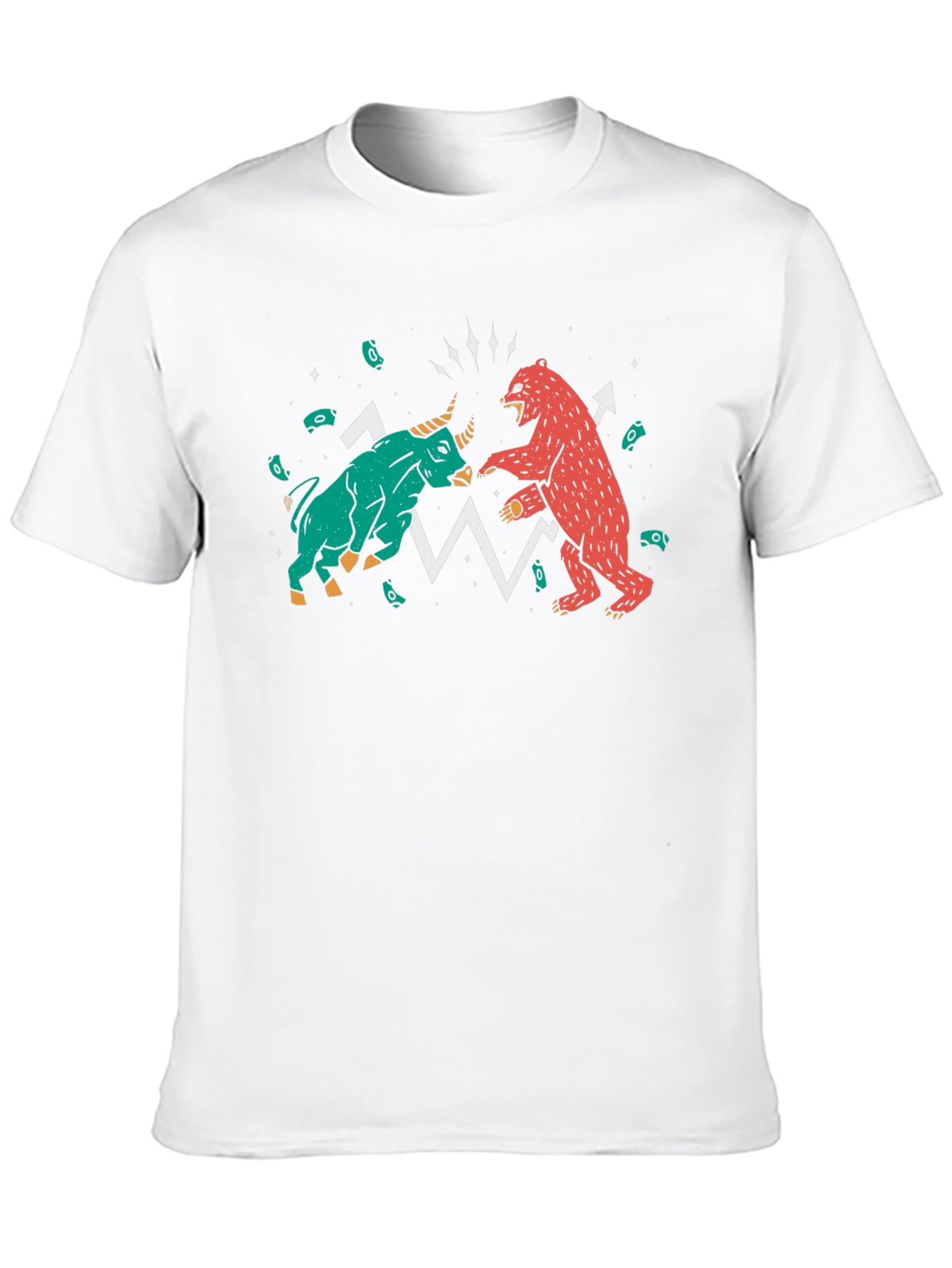 Camiseta Negra Toro vs Oso Wall Street