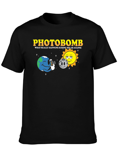 Camiseta Negra Photobomb Eclipse Solar