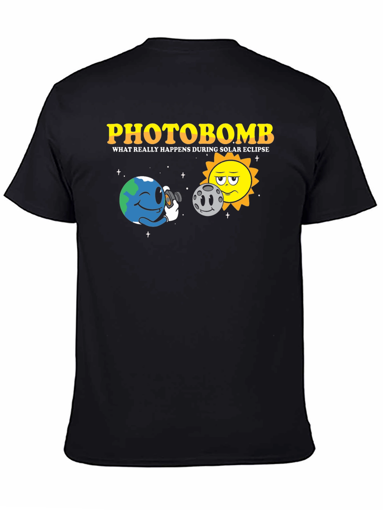 Camiseta Negra Photobomb Eclipse Solar