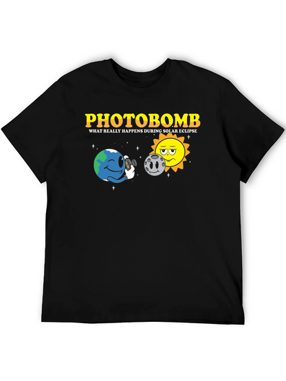 Camiseta Negra Photobomb Eclipse Solar