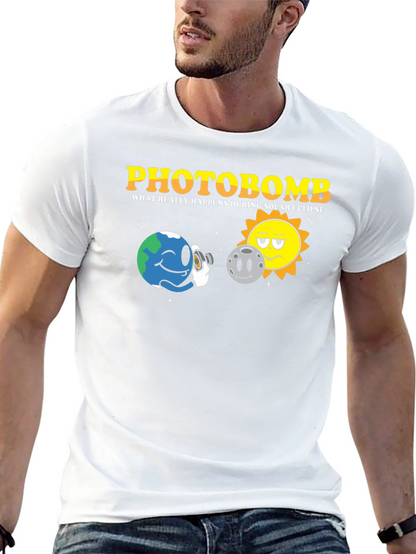 Camiseta Negra Photobomb Eclipse Solar