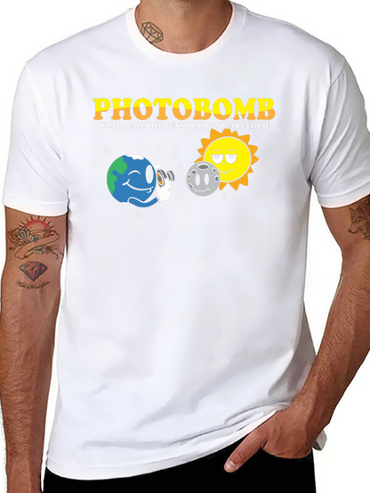 Camiseta Negra Photobomb Eclipse Solar