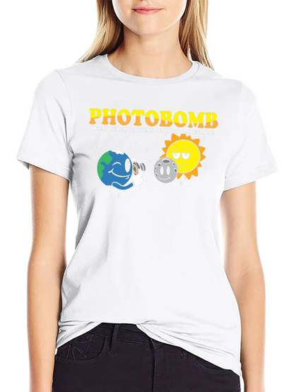 Camiseta Negra Photobomb Eclipse Solar