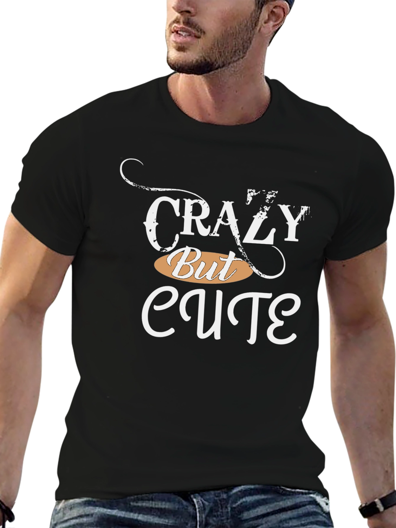 Camiseta Negra: Crazy But Cute