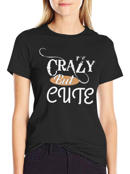 Camiseta Negra: Crazy But Cute