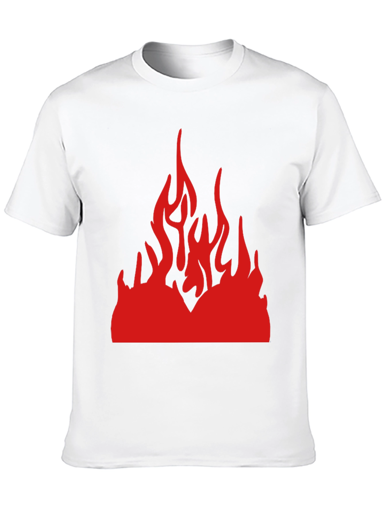 Camiseta Negra con Llamas Rojas