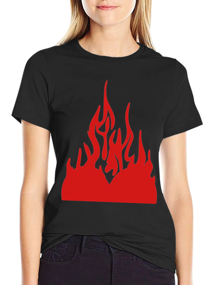 Camiseta Negra con Llamas Rojas