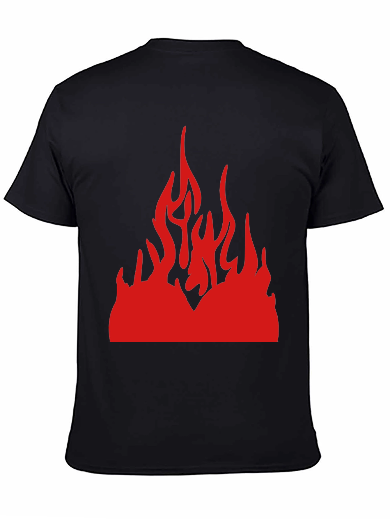 Camiseta Negra con Llamas Rojas