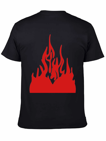 Camiseta Negra con Llamas Rojas