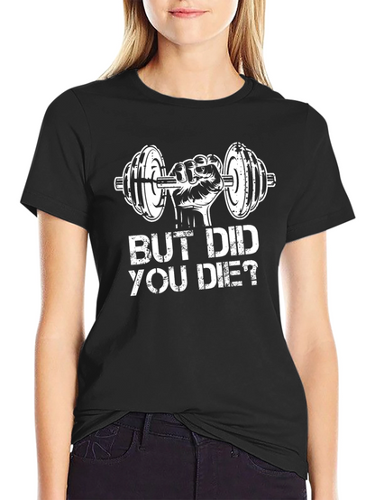 Camiseta Negra con Diseño de Gimnasio ¿Pero Moriste?