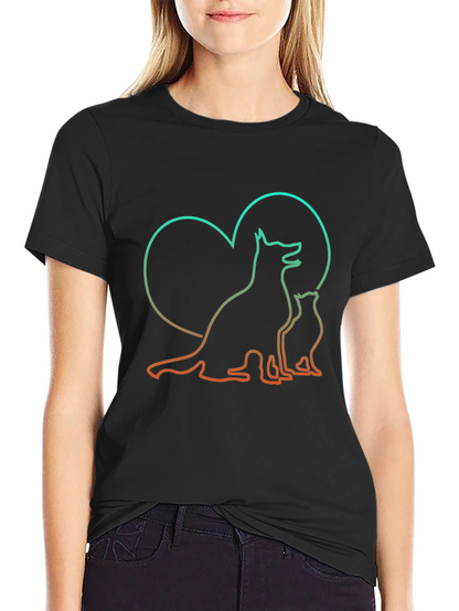 Camiseta Negra Amor Animal