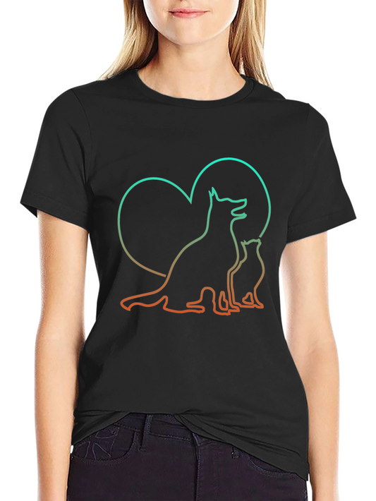 Camiseta Negra Amor Animal