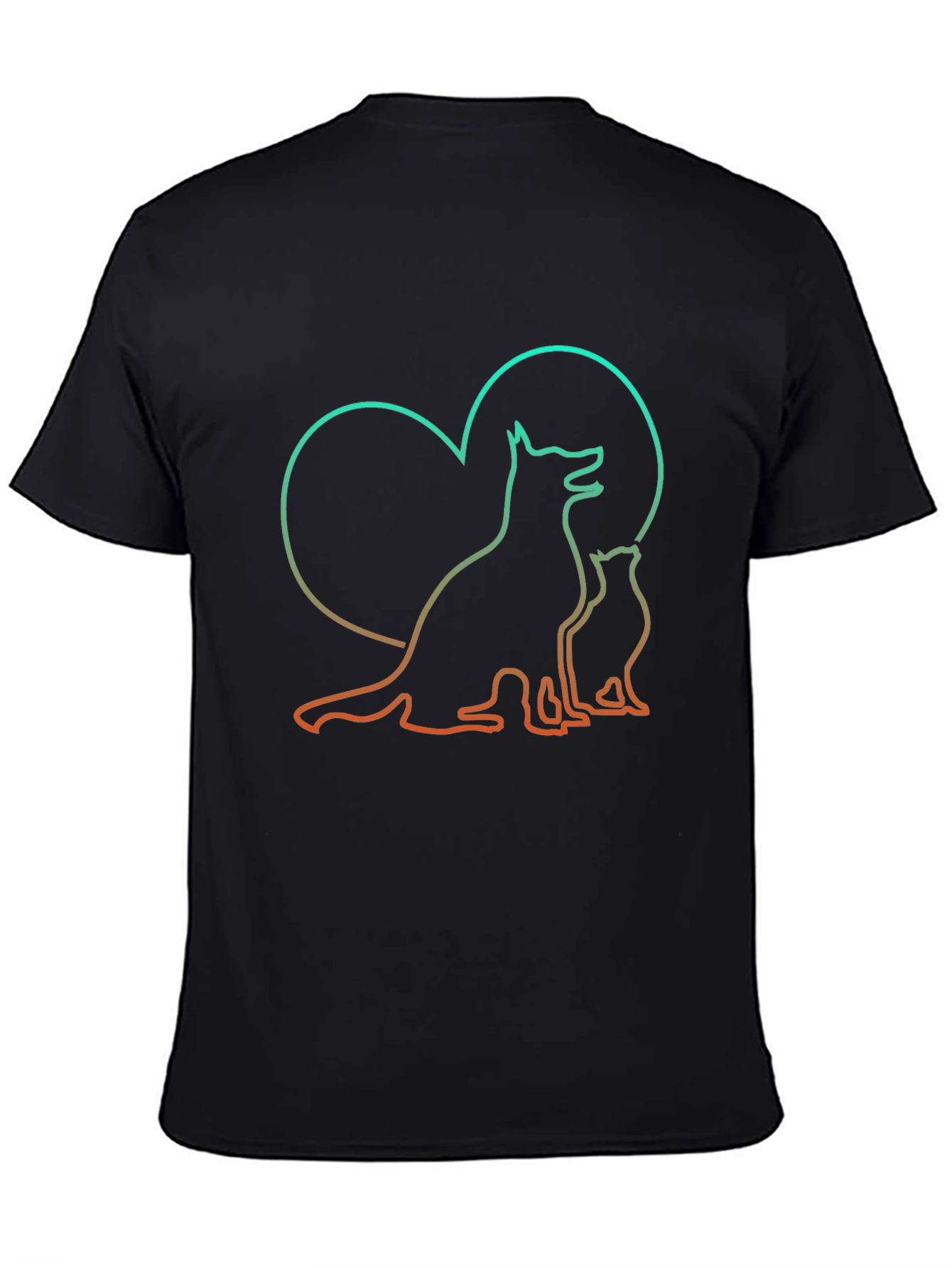 Camiseta Negra Amor Animal