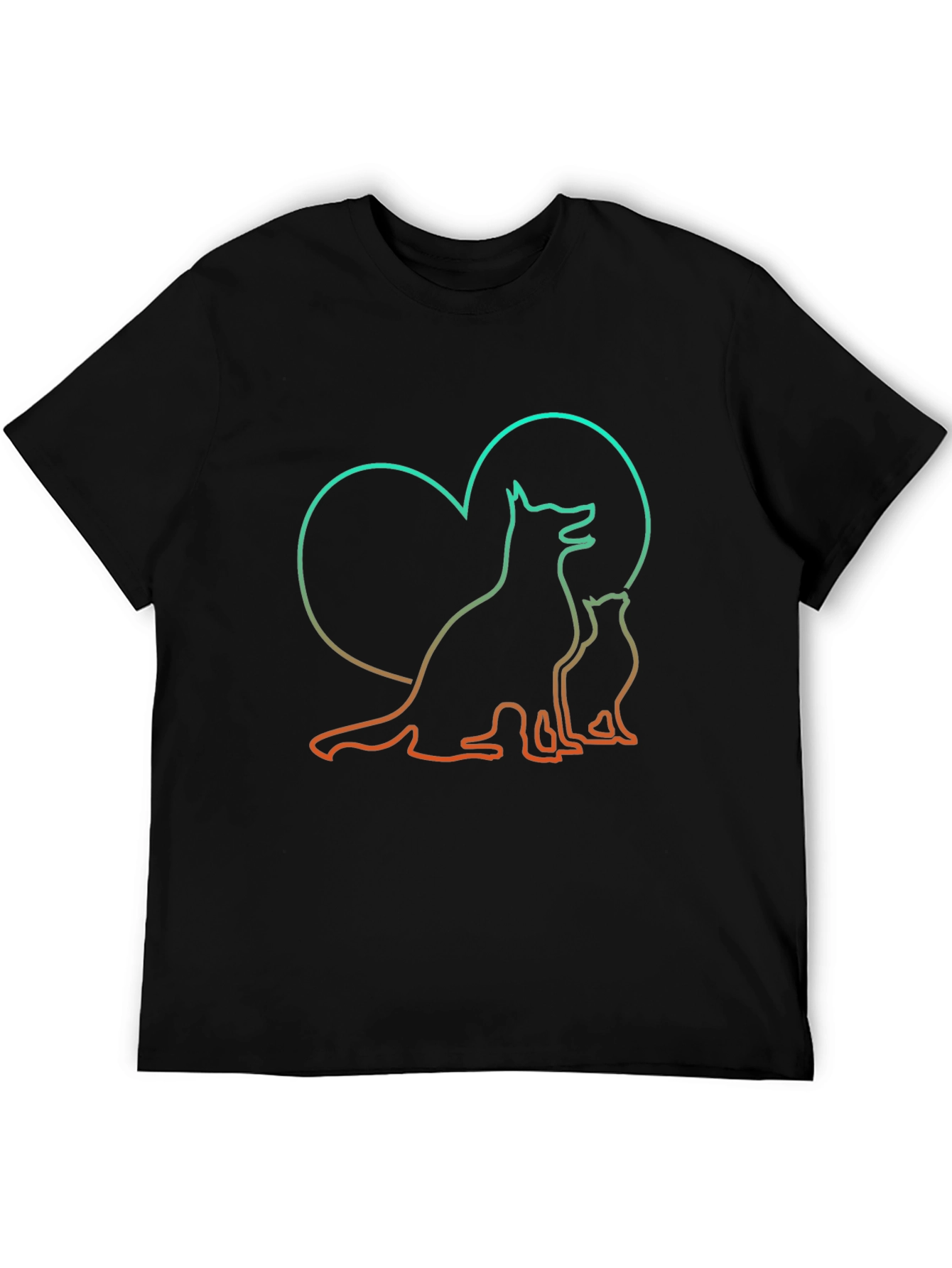 Camiseta Negra Amor Animal