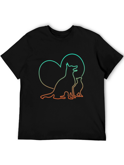 Camiseta Negra Amor Animal