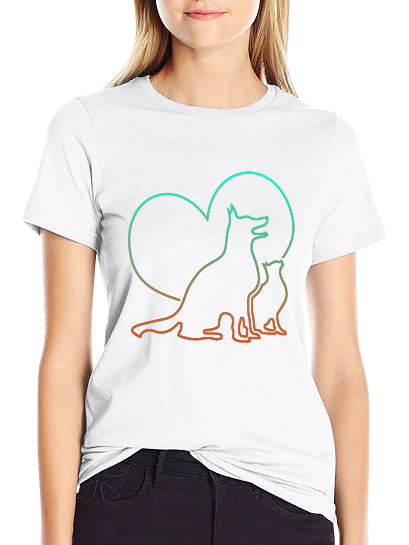 Camiseta Negra Amor Animal