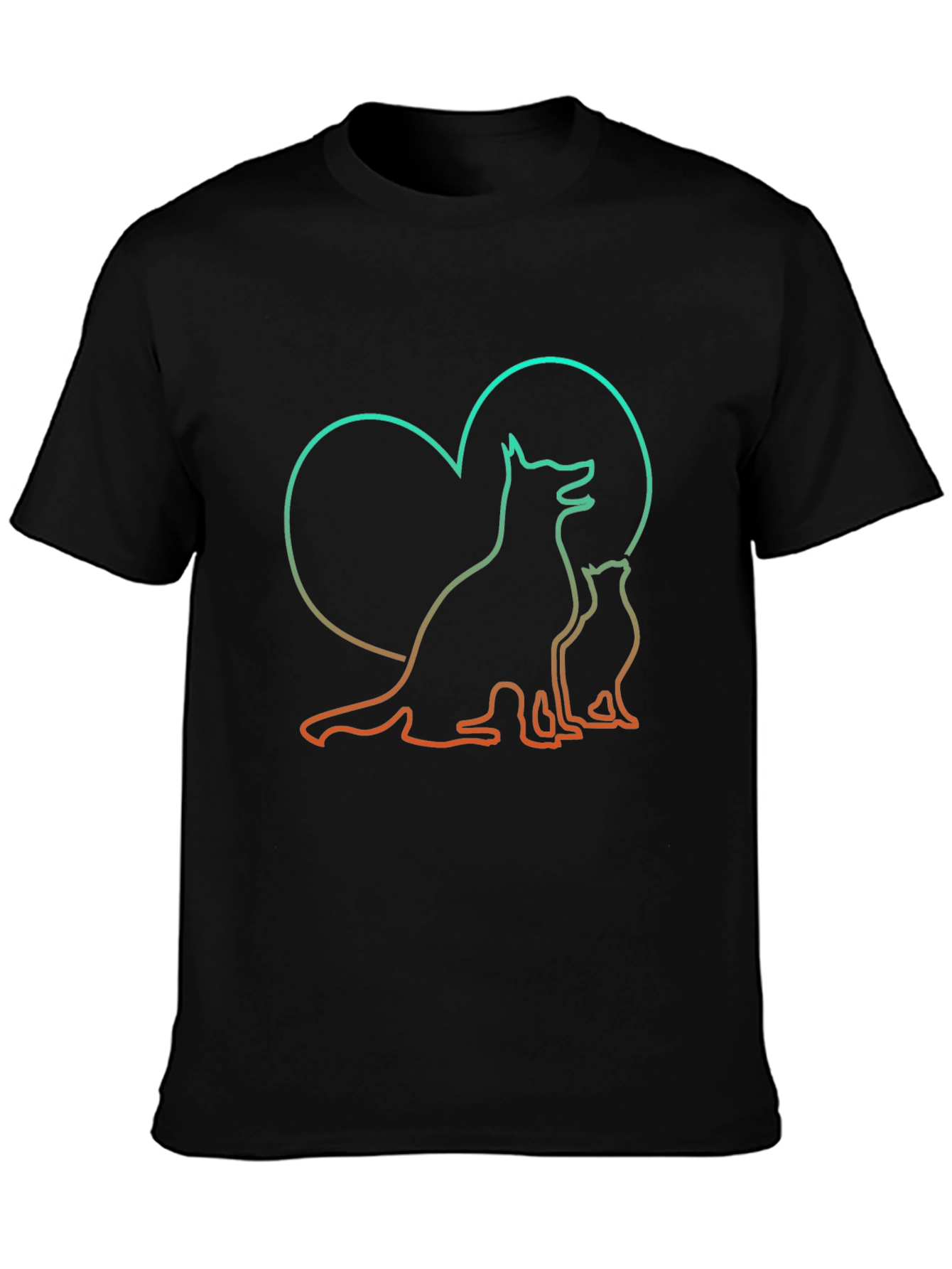 Camiseta Negra Amor Animal