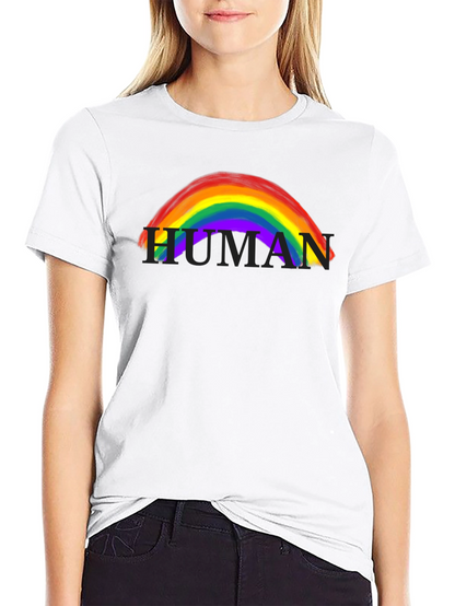 Camiseta Negra Human Rainbow LGBTQ+