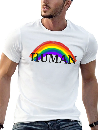 Camiseta Negra Human Rainbow LGBTQ+